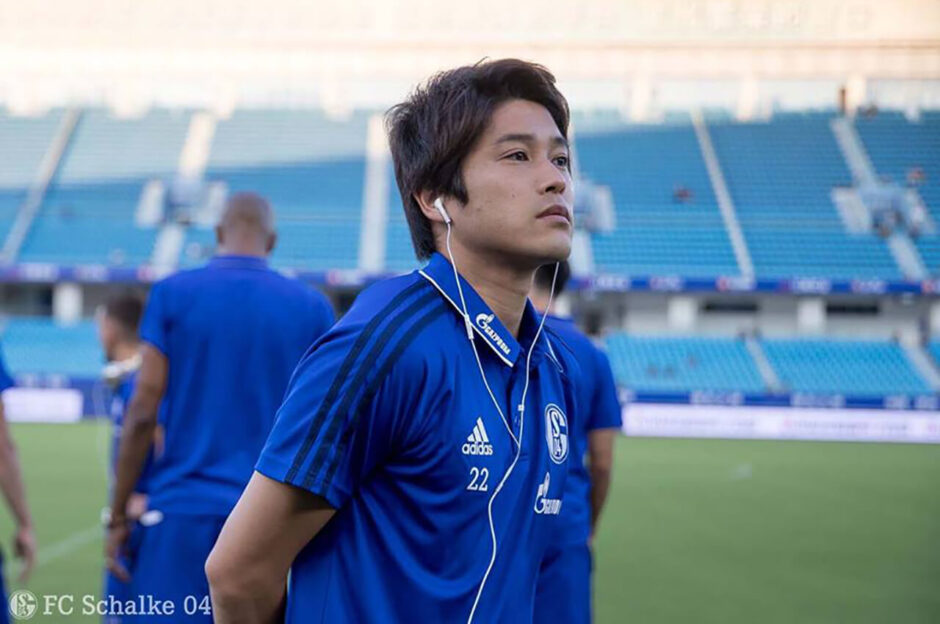 試合前のシャルケ・内田篤人