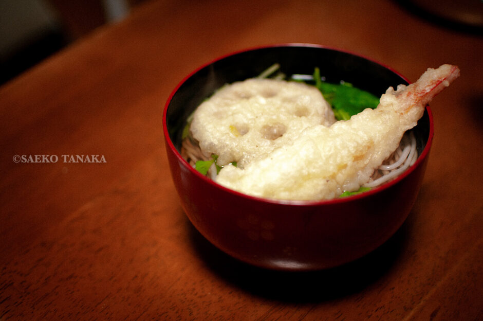 関東・東京の田中家の年越しそば（天ぷらそば）