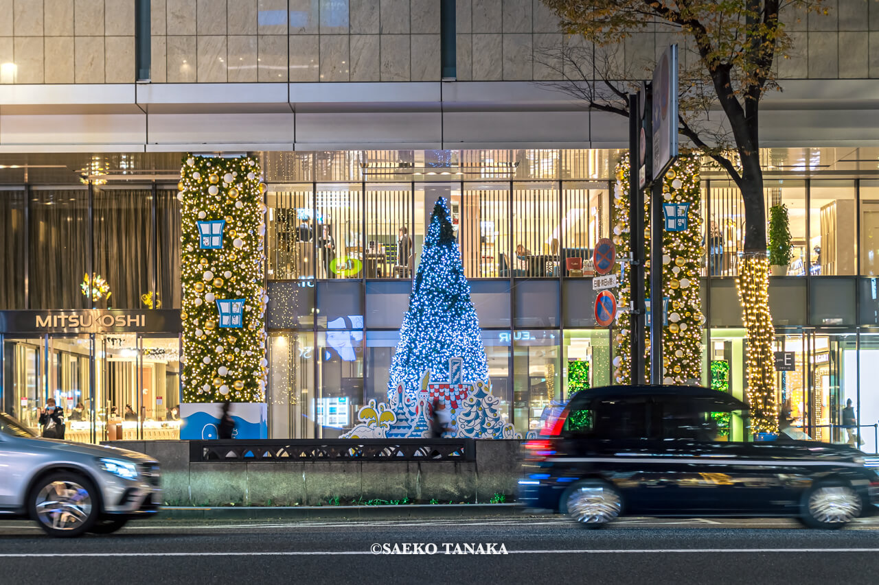 東京の人気おすすめイルミネーションスポット｜銀座三越 / Oneの晴海通りイルミネーション&クリスマスツリー「BECOME ONE WITH SPECIAL HOLIDAYS」（東京・銀座）