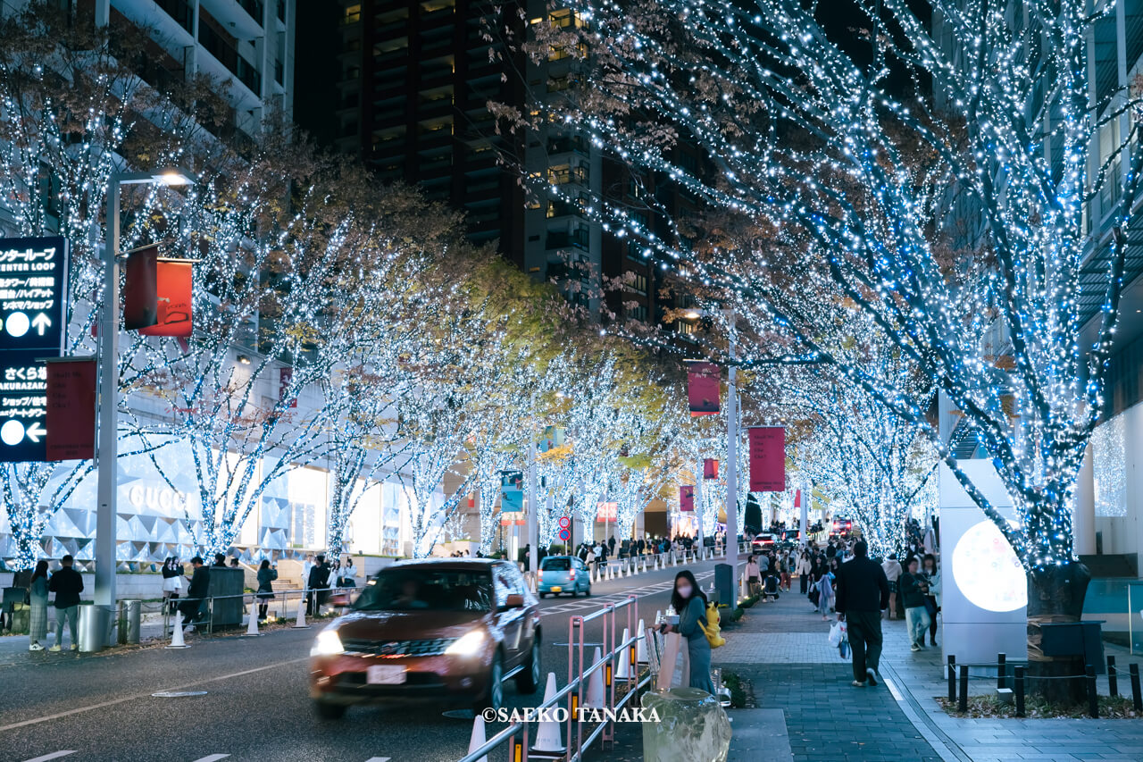 東京の人気おすすめクリスマス・イルミネーションスポット｜六本木ヒルズに隣接するけやき坂通りのけやき坂イルミネーション（東京・六本木）