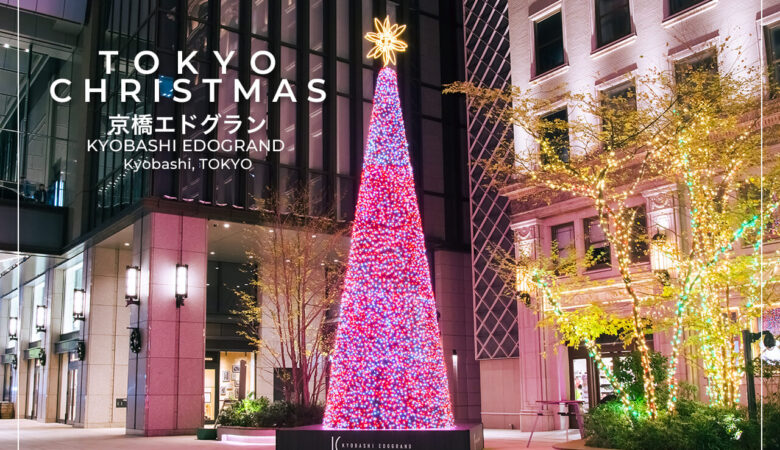 京橋・銀座エリア最大級のレインボークリスマスツリー｜京橋エドグラン