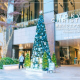 東京の人気おすすめクリスマス・イルミネーションスポット｜東京スクエアガーデンのアーティストコラボクリスマスツリー「When Silence Becomes Light　光とつなぐ、透明のとき」写真家・国分真央（東京・京橋）