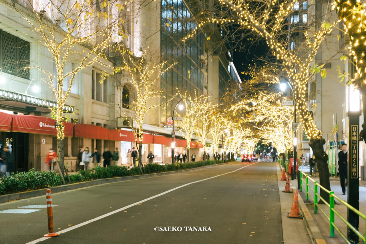 東京の人気おすすめクリスマス・イルミネーションスポット｜日本橋さくら通りのTOKYO ILLUMILIA / 東京イルミリアと日本橋高島屋（東京・八重洲・日本橋）