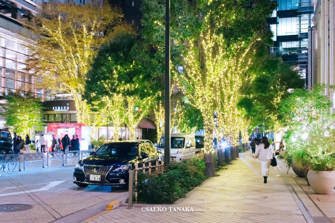 東京の人気おすすめクリスマス・イルミネーションスポット｜日本橋イルミネーションの本町通りとコレド室町テラスと日本橋三井タワー（東京・日本橋）